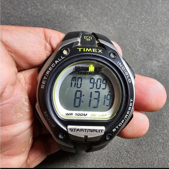 Timex Ironman Triathlon 30 Lap Chrono Indiglo 100M Digital Watch Working - Picture 1 of 10